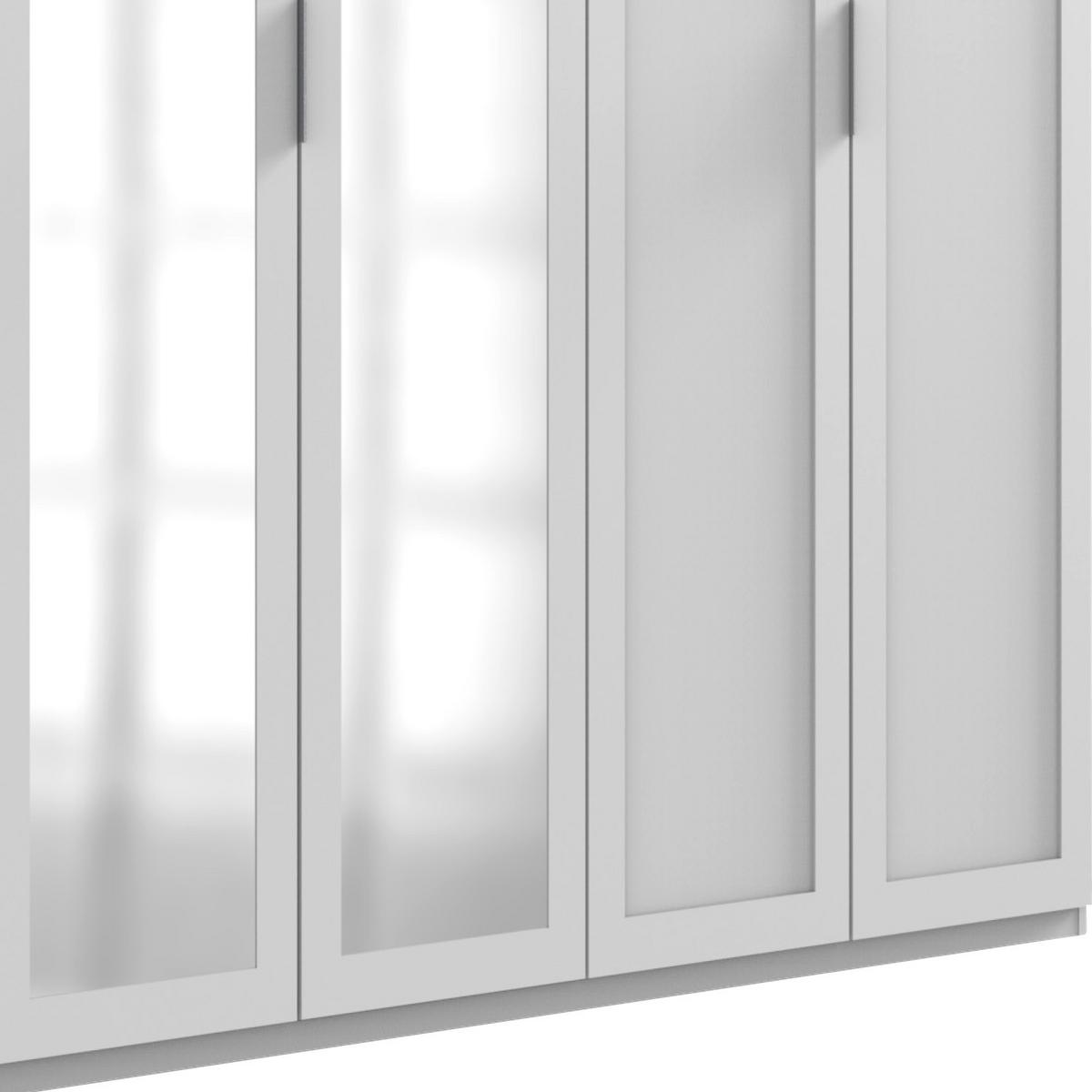 Ormar S Klasičnim Vratima Nadja - bijela/srebrne boje, Konvencionalno, staklo/drvni materijal (270/210/58cm) - Modern Living