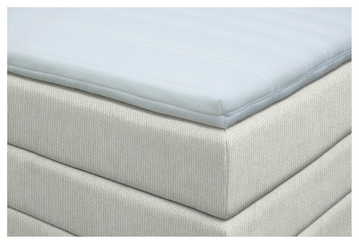 Boxspringbett London Grau ca. 160x200cm - Chromfarben/Grau, MODERN, Holz/Holzwerkstoff (160/200cm) - Premium Living