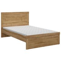 Bett Holten ca. 120x200 cm Eichefarben - Eichefarben/Schwarz, MODERN, Holzwerkstoff (120/200cm) - MID.YOU