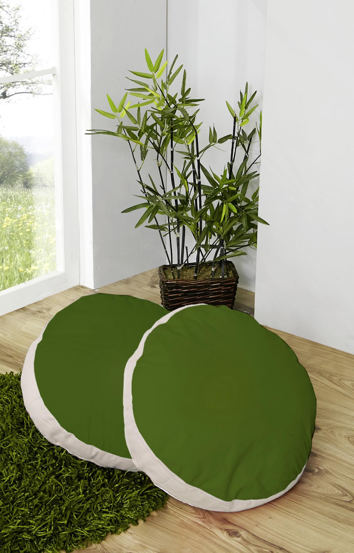 Zierkissen "Kissensatz", grün/beige - Grün, KONVENTIONELL, Textil (40/40cm) - MID.YOU