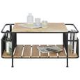 Couchtisch aus Akazie Massiv - Schwarz/Akaziefarben, LIFESTYLE, Holz/Metall (105/50/56cm) - Zandiara Couchtisch aus Akazie Massiv - Schwarz/Akaziefarben, LIFESTYLE, Holz/Metall (105/50/56cm) - Zandiara