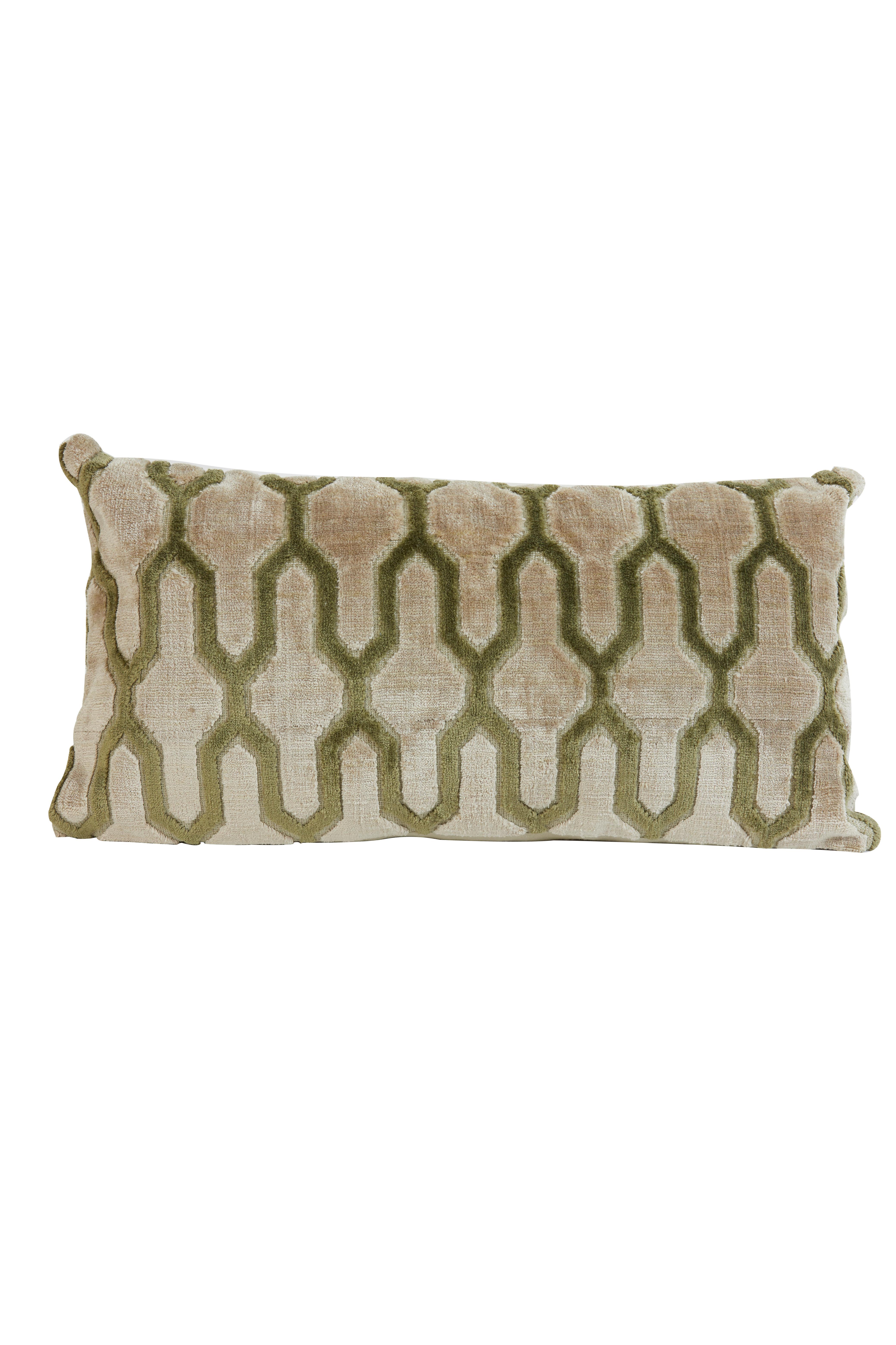 PODUSZKA DEKORACYJNA 6857769_JEMBANA - kolor piaskowy/oliwkowa zieleń, Lifestyle, tkanina (60/30cm) - Light & Living