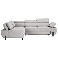 Kutna Garnitura Molina Mini - srebrne boje/crna, Moderno, tekstil/metal (189/277cm) - Mömax