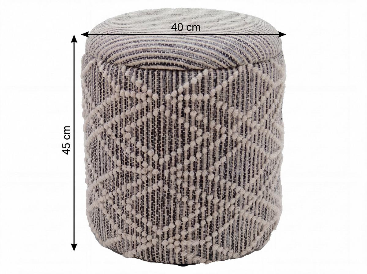 Hocker Wl7.792 - Grau, Design, Textil (40/45/40cm) - Livetastic