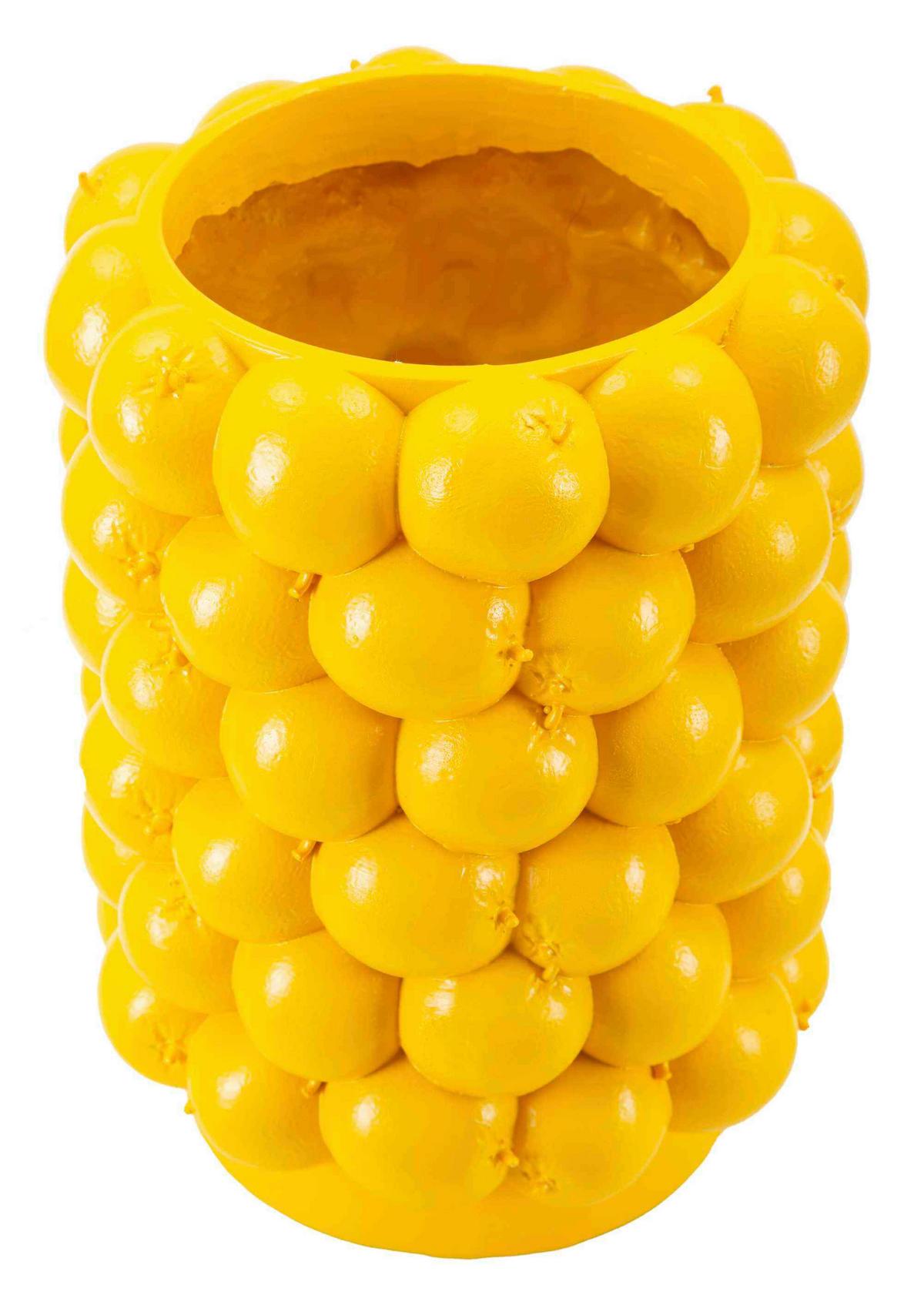 Vase Lemons Gelb - Gelb, Basics, Kunststoff (21/28/21cm)