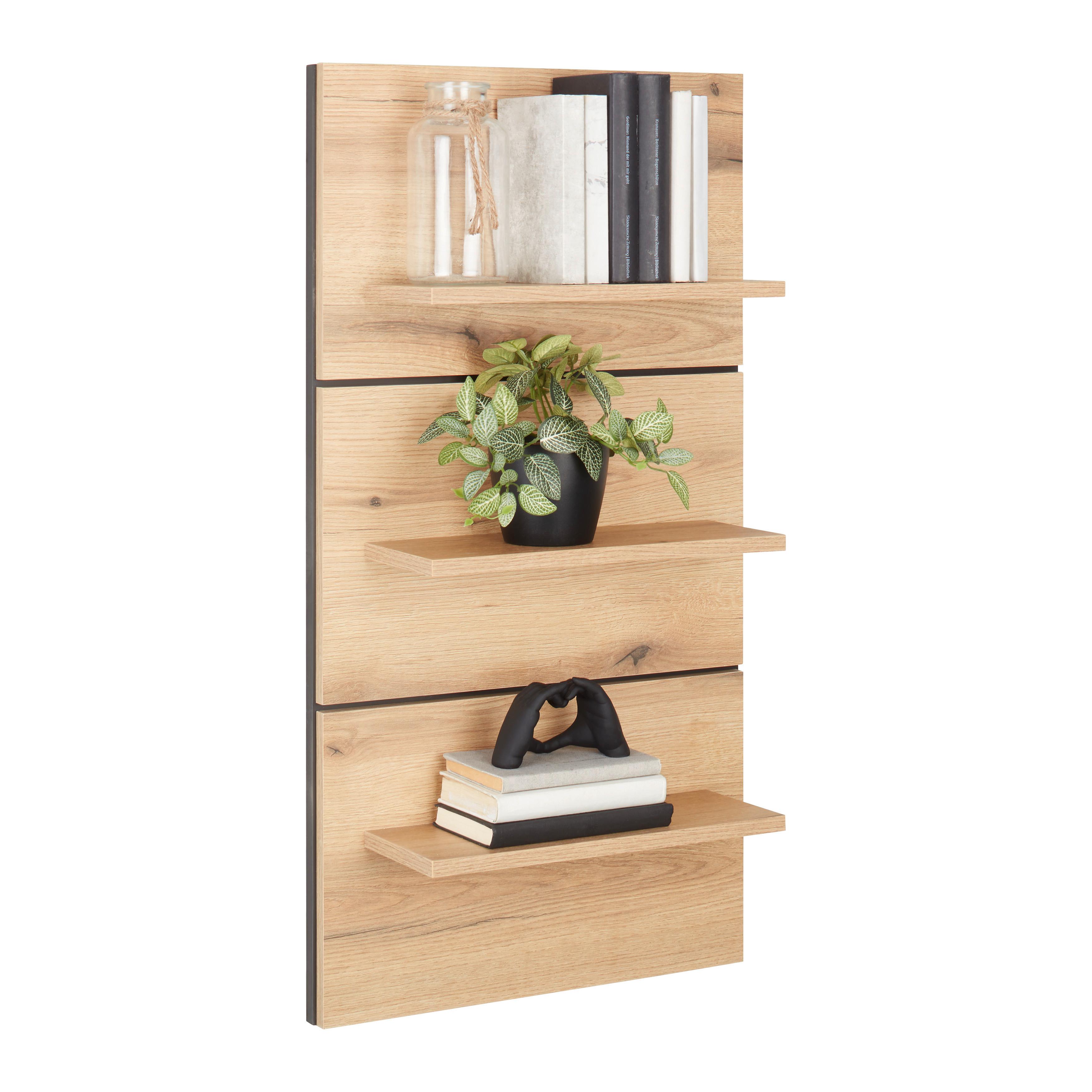 Zidna Polica Mateo - boje hrasta, Moderno, drvni materijal (50/95,5/18,2cm) - Modern Living