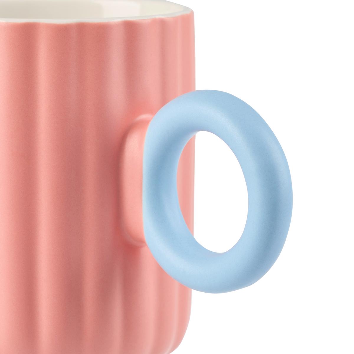 Kaffeebecherset Betty Mint/Rosa, 2-teilig - Pink/Pastellblau, MODERN, Keramik (8.4/10.5/8.4cm)