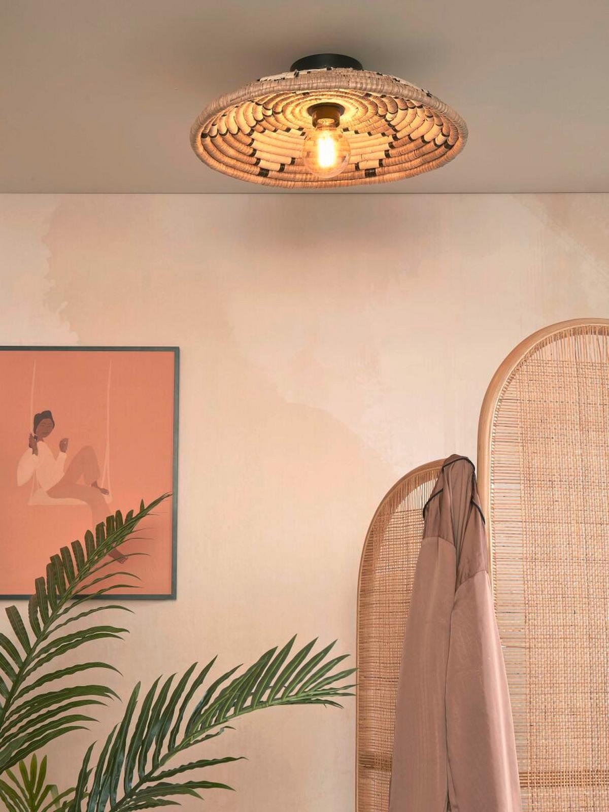 Stropna Svetilka Andros - večbarvno, Moderno, naravni materiali (45/8cm) - Good & Mojo