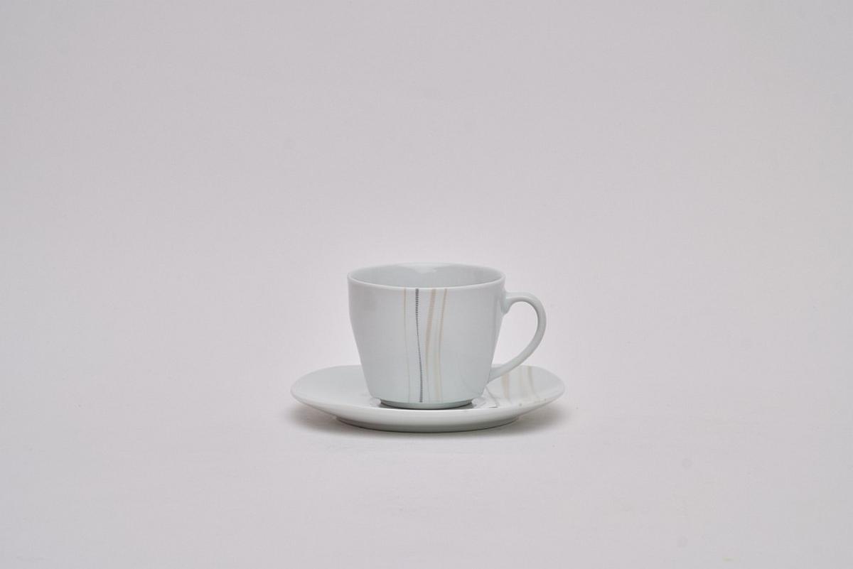 SERWIS OBIADOWO-ŚNIADANIOWY 12025 - beżowy/biały, Basics, ceramika - Novel