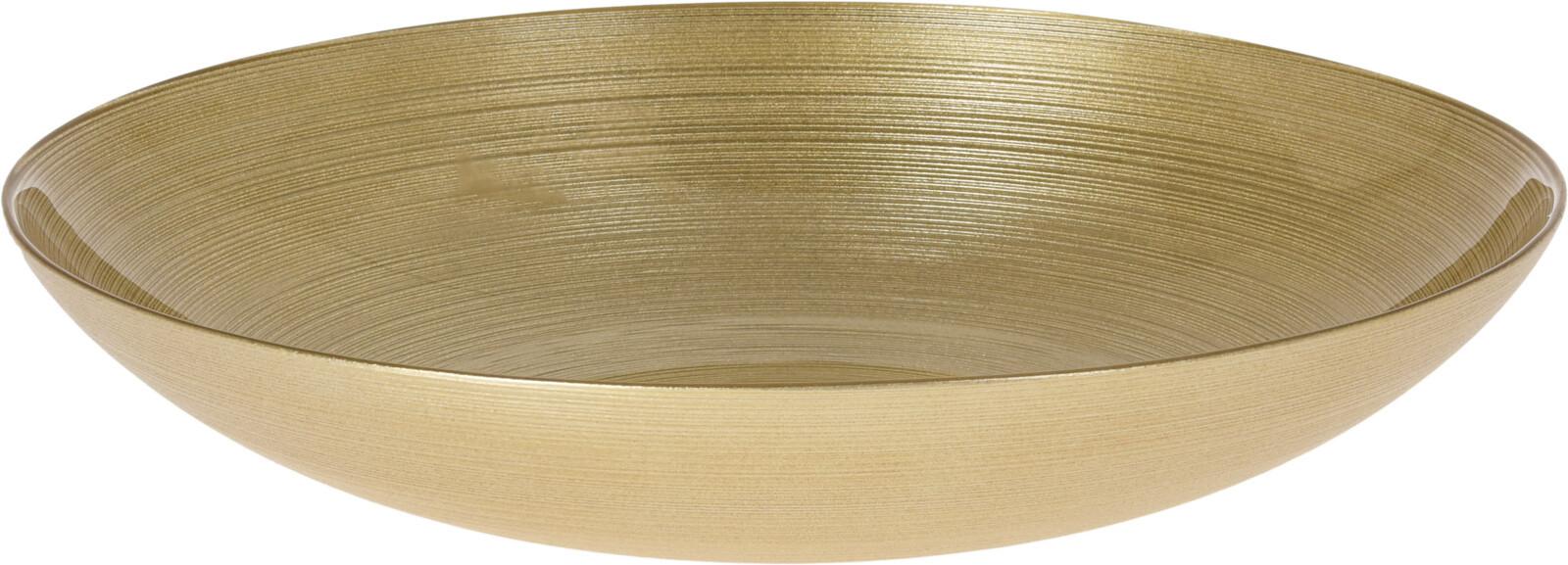 Bol decorativ Auriel - auriu, Basics, sticlă (30/6cm)