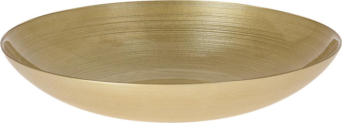 Bol decorativ Auriel - auriu, Basics, sticlă (30/6cm)