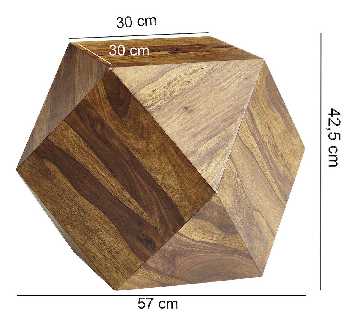 Klubska Miza Wl6.177 - barve indijskega rožnega lesa, Moderno, les (57/56/42,50cm) - MID.YOU