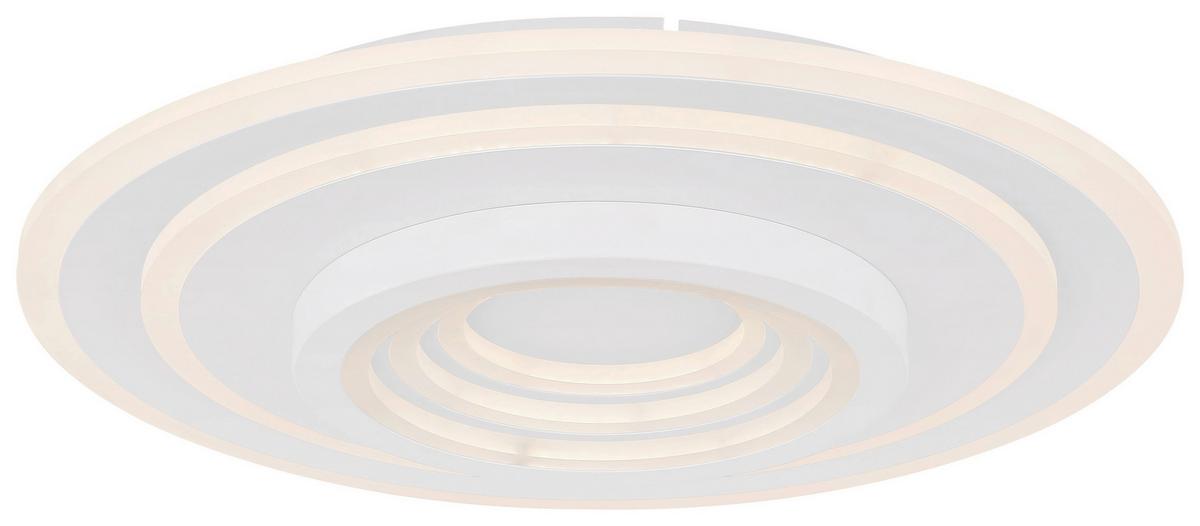 LED-DECKENLEUCHTE 48534-50 BAFUR - Weiss, Design, Kunststoff/Metall (49,5/7cm) - Globo