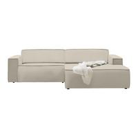 Wohnlandschaft Loft Beige - Beige/Schwarz, MODERN, Kunststoff/Textil (265/75/172cm) - Mömax