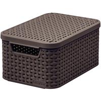Kosár Tetővel Sötétbarna-S - barna, Konventionell, műanyag (19,8/14,2/29,1cm) - Curver
