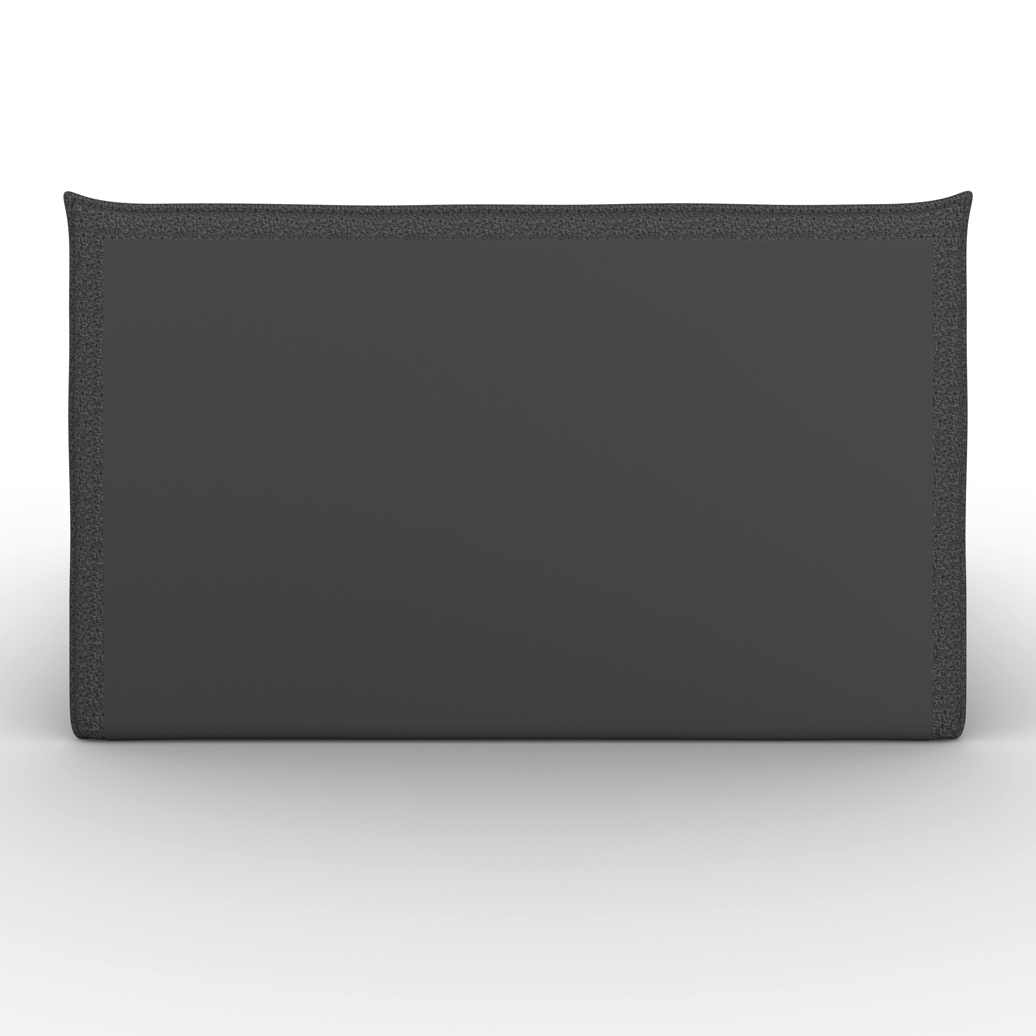 STOPPAD SÄNG ALBA - mörkgrå/svart, Modern, trä/textil (180/200cm) - Bessagi Home