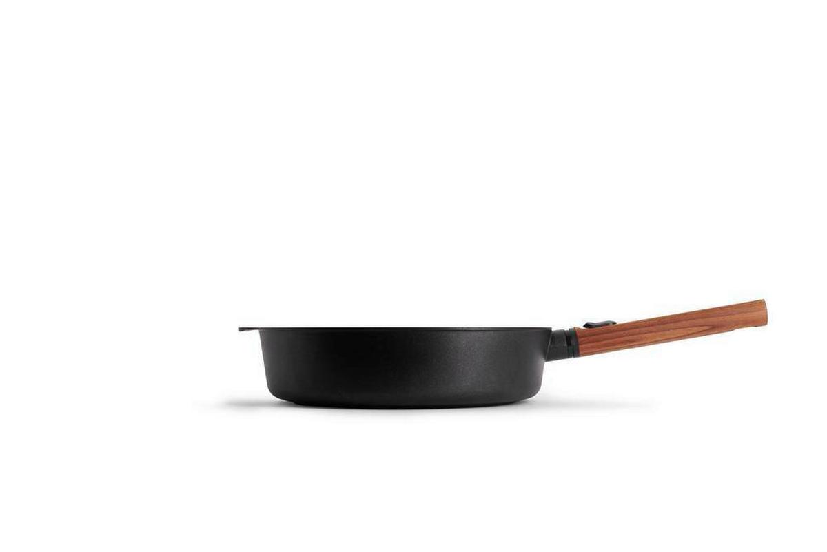PATELNIA DO SMAŻENIA 1728WLCI-Q - antracytowy, Basics, metal (28cm) - WOLL