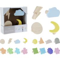 Akasztószett Kids Collection - többszínű, fa (8/8/6cm)