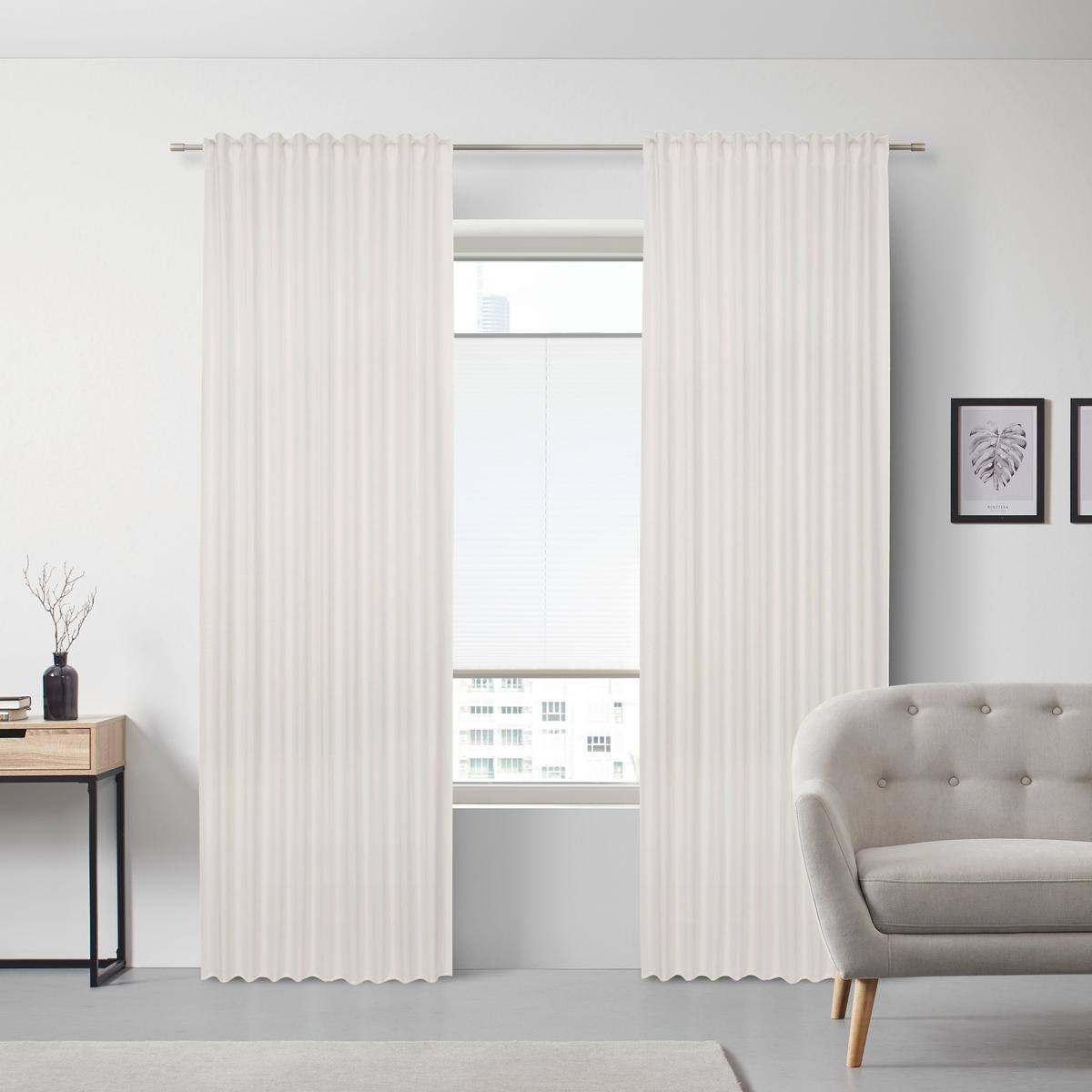 ZASŁONA GOTOWA ULRICH 300CM - biały, Modern, tkanina (135/300cm) - Modern Living