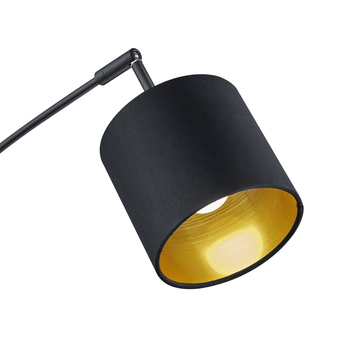 LAMPA ŁUKOWA R46330579 TOMMY - czarny/kolor złoty, Lifestyle, metal/tkanina (71,5/200cm)