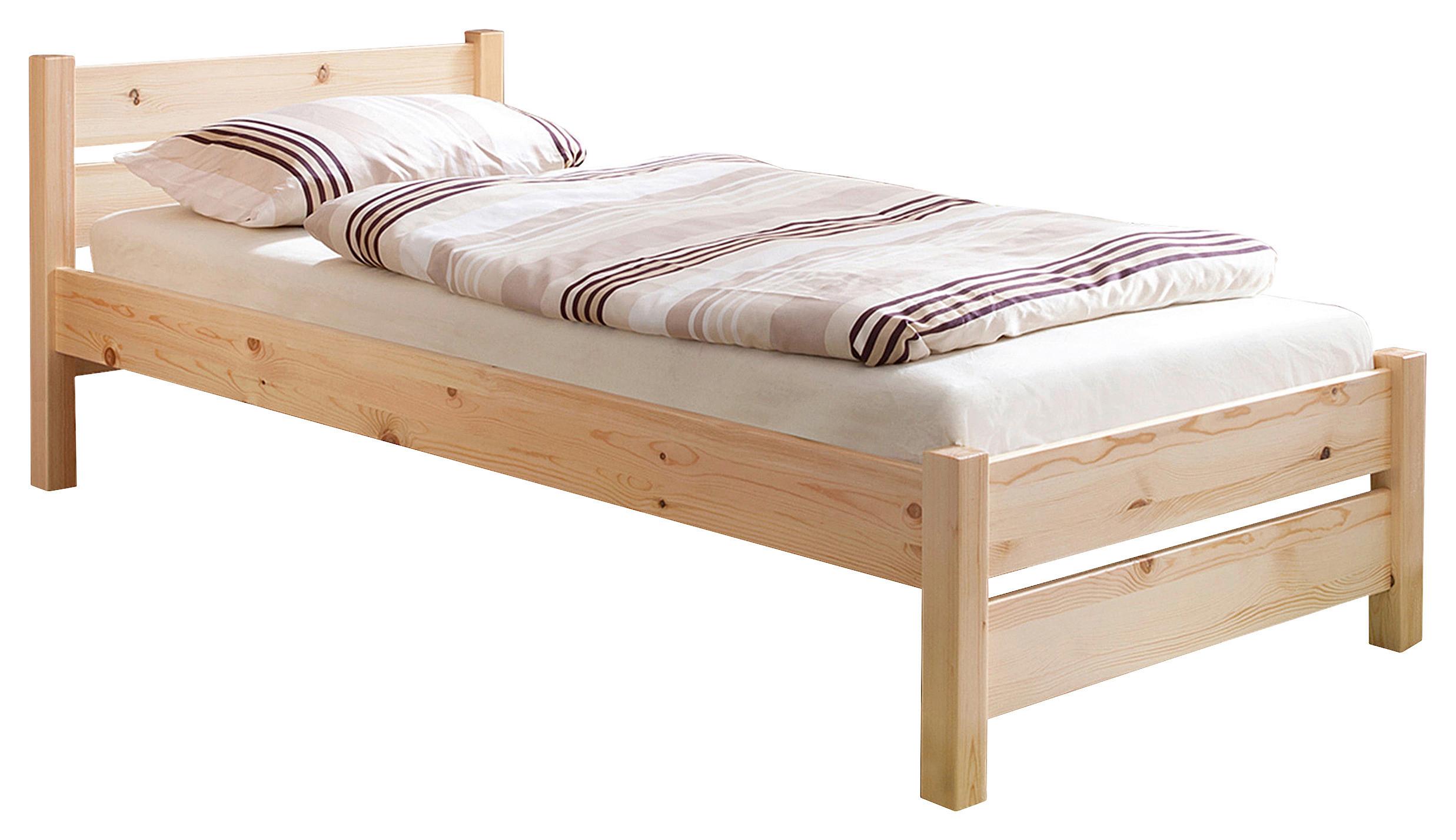 Bett "Bora", aus Kiefer, kieferfarben - Kieferfarben, Natur, Holz (90/200cm) - MID.YOU