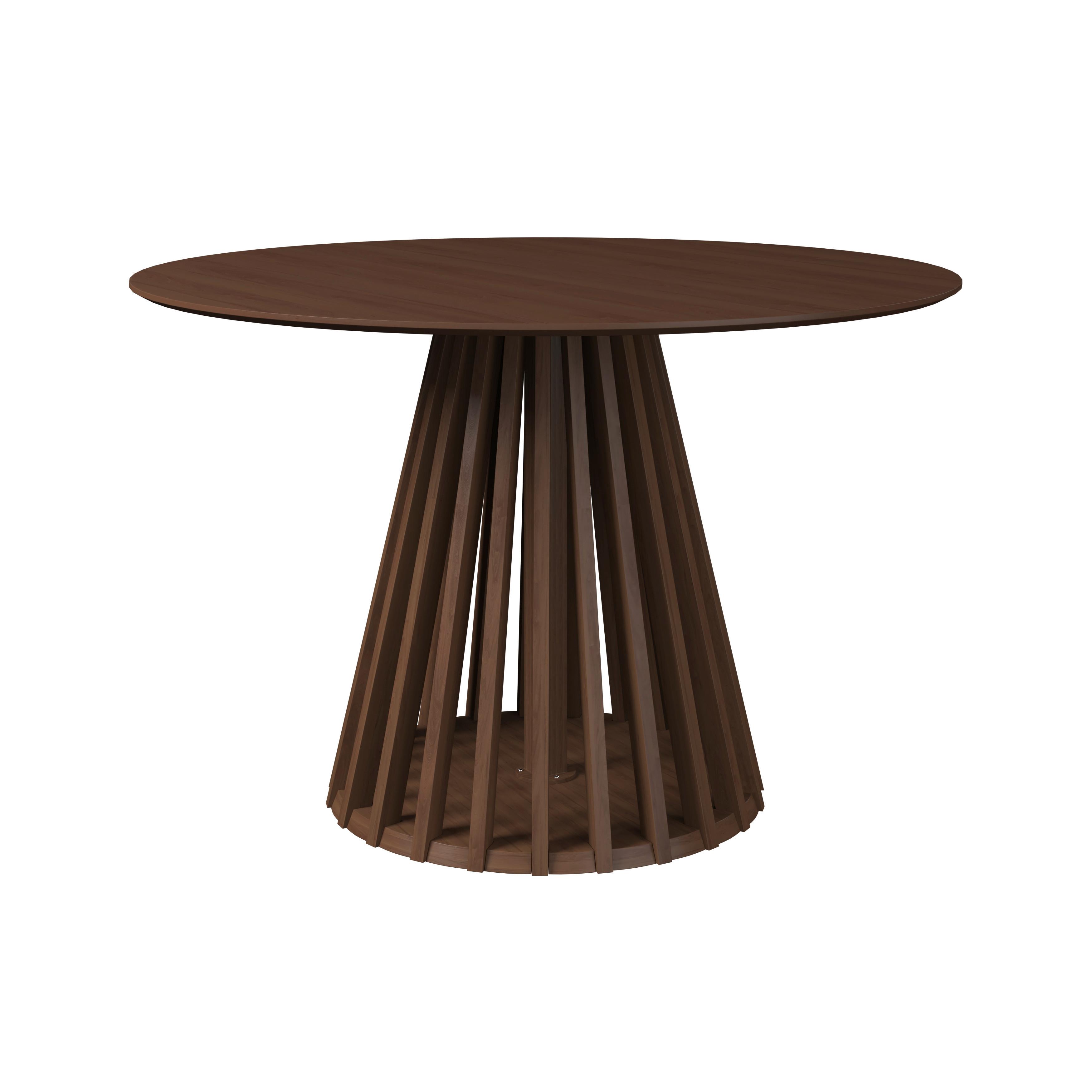 MATBORD ENNIO - valnötsfärgad, Modern, metall/trämaterial (120/75cm) - Bessagi Home