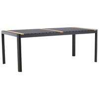 GARTENTISCH TOGO - Schwarz, KONVENTIONELL, Holz/Metall (100/75/200cm) - Gardenson