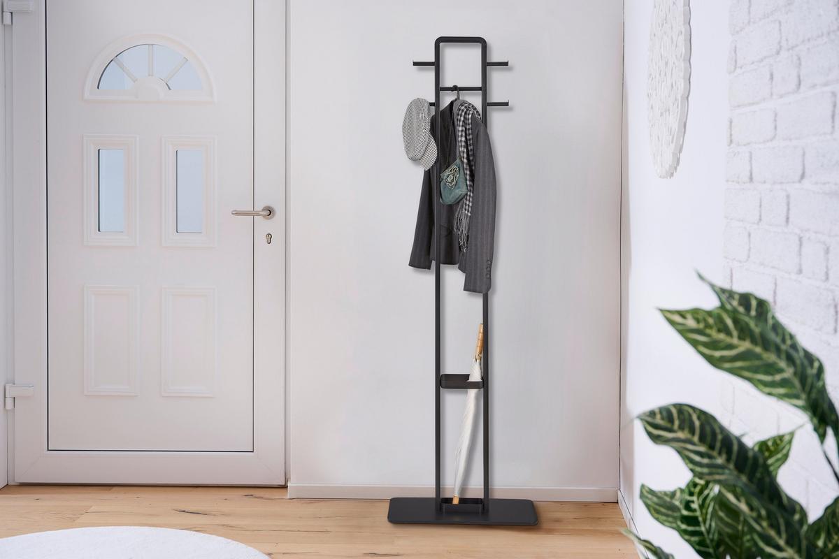 WIESZAK STOJĄCY DO PRZEDPOKOJU DENIS - czarny, Trend (56/180/28cm) - Carryhome