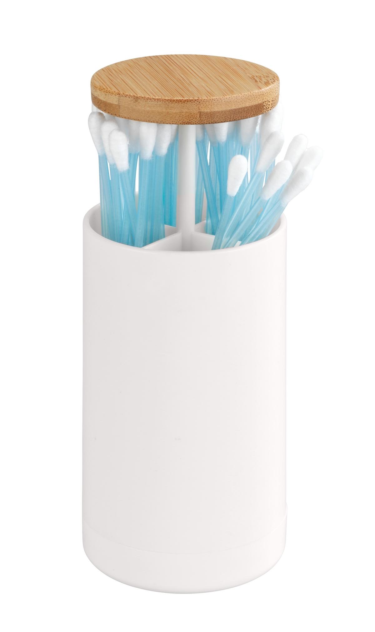 Organizator cosmetice Laresa - maro/alb, Modern, plastic/lemn (6,5/11,5cm) - Wenko