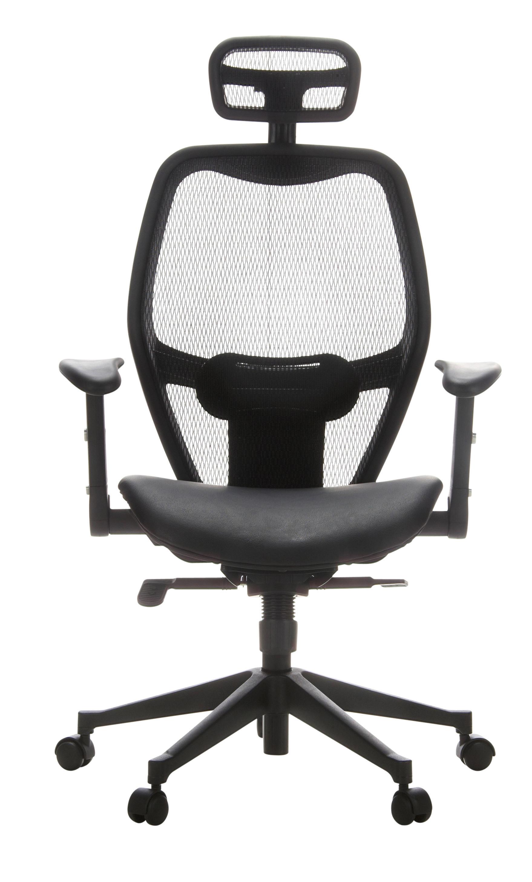 Pisarniški Stol Air-port, Črna - črna, Basics, umetna masa/tekstil (59/117/48cm) - MID.YOU