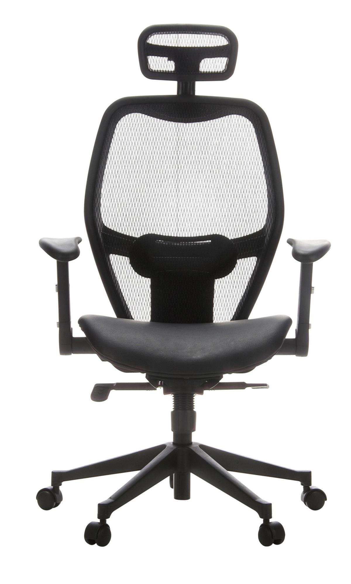 Pisarniški Stol Air-port, Črna - črna, Basics, umetna masa/tekstil (59/117/48cm) - MID.YOU