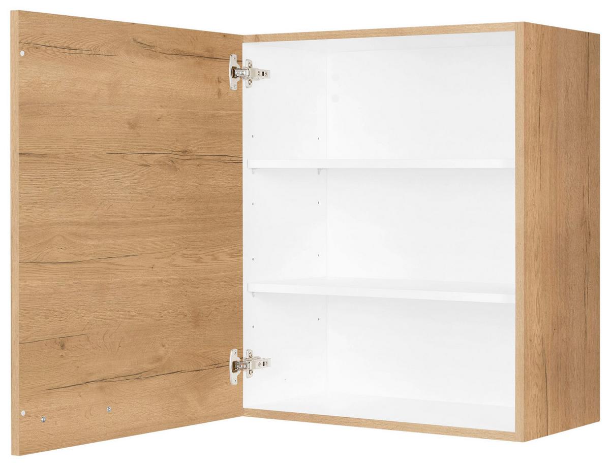 Küchenoberschrank Structura Eiche - Eichefarben/Schwarz, MODERN, Holzwerkstoff/Metall (60/72/35cm) - Nobilia