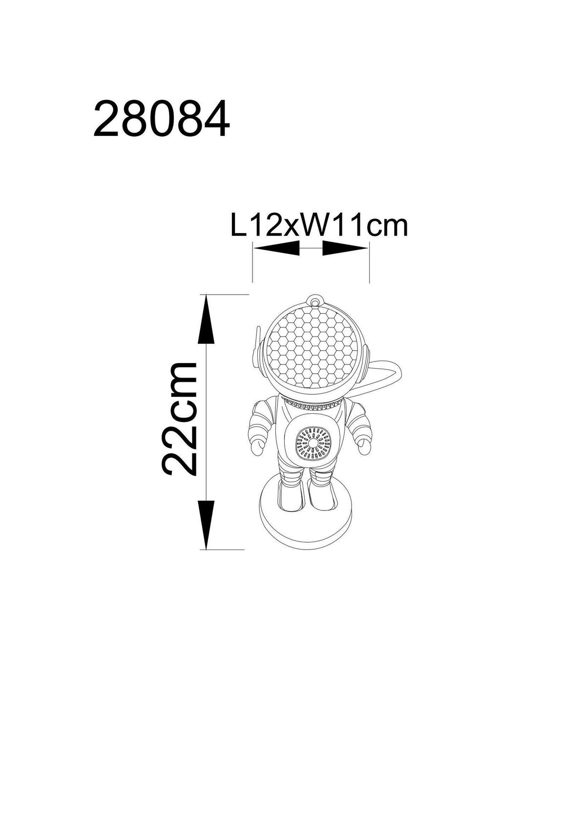 LED-TISCHLEUCHTE 28084 COSMO - Klar/Blau, Trend, Kunststoff (12/11/22cm) - Globo