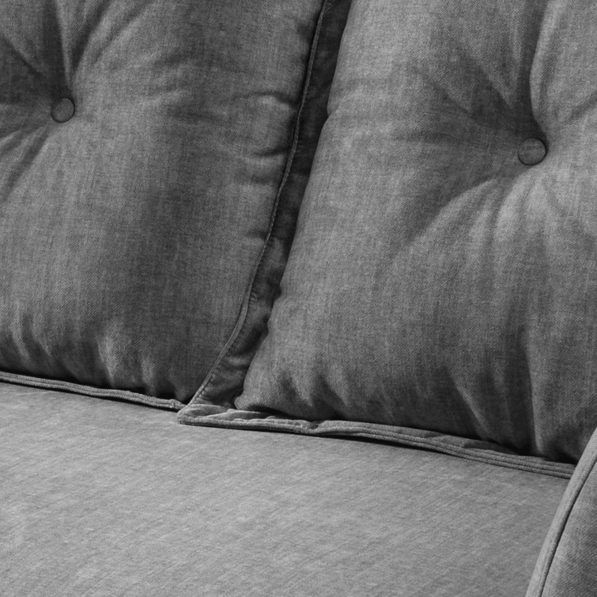3-Sitzer-Sofa Baggio Grau Velours - Buchefarben/Grau, MODERN, Holz/Textil (236/94/103cm) - Livetastic
