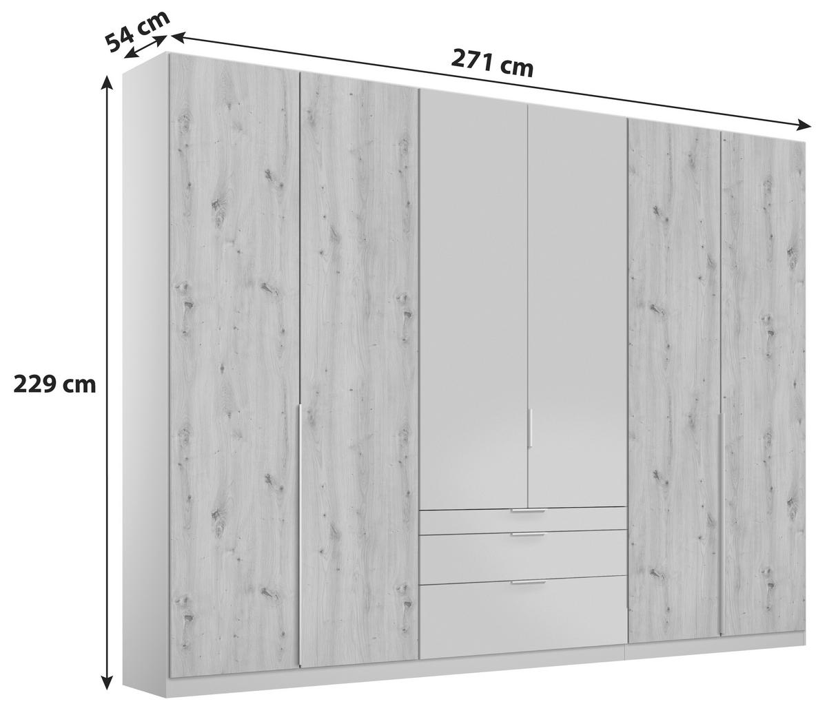 Ormar S Klasičnim Vratima Alabama - boje hrasta/hrast Artisan, Moderno, drvni materijal (271/229/54cm) - Modern Living