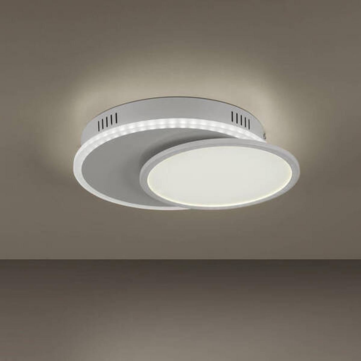 LED-Deckenleuchte Arenda Weiß max. 16 Watt - Weiß, Design, Kunststoff/Metall (45/33/7,5cm)