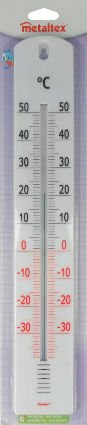 Hőmérő Xxl Thermometer - alabástromfehér, faalapú anyag (6,5/40cm) - Metaltex