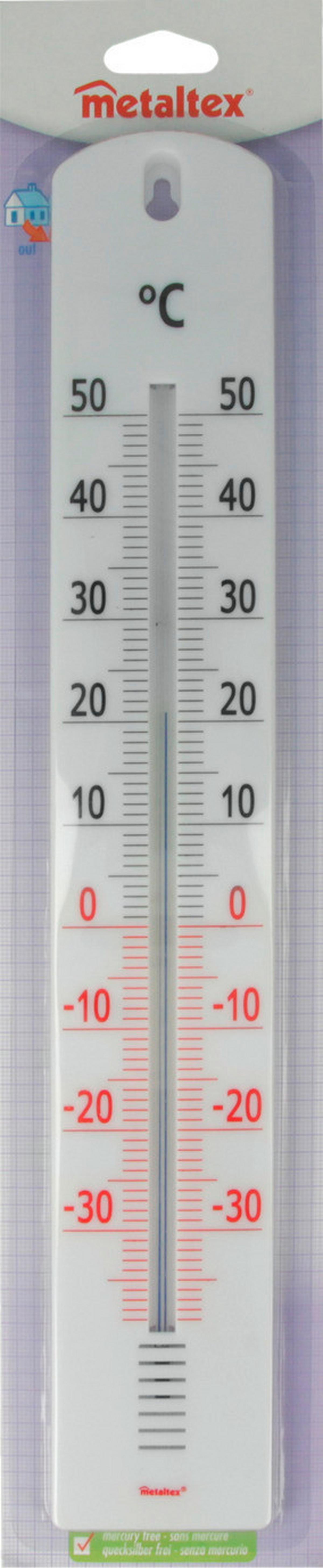 Hőmérő Xxl Thermometer - alabástromfehér, faalapú anyag (6,5/40cm) - Metaltex