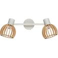 Strahler Fiona max. 15 Watt - Creme, MODERN, Holzwerkstoff (43,4/16,7cm) - Modern Living Strahler Fiona max. 15 Watt - Creme, MODERN, Holzwerkstoff (43,4/16,7cm) - Modern Living