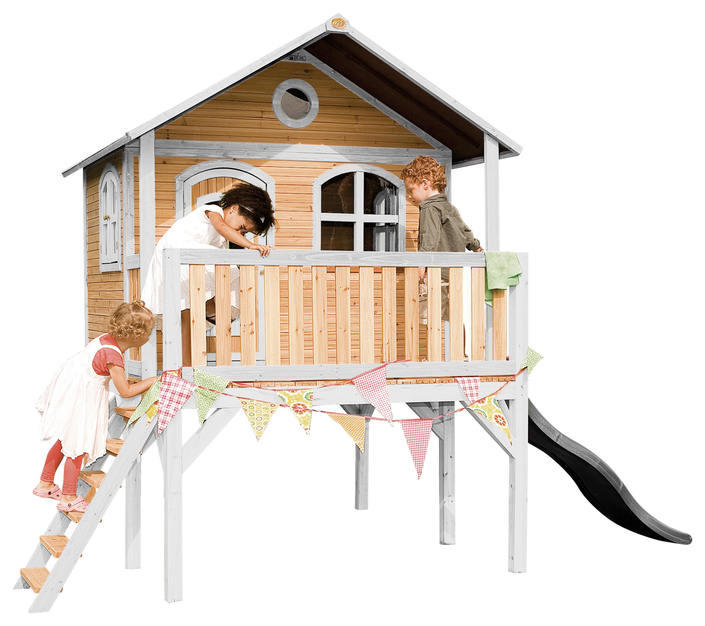 SPIELHAUS A030.041.81 - Braun/Weiß, KONVENTIONELL, Holz/Kunststoff (380/274/212cm) - Ambia Garden