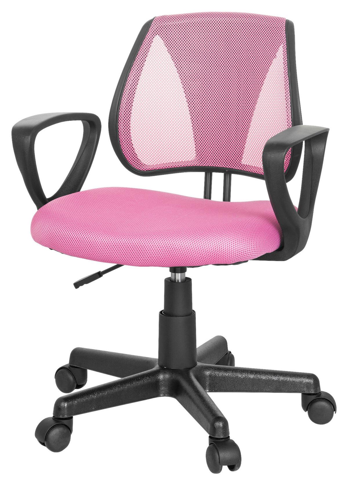 Juggenddrehstuhl Kiddy CD ca. 58x75-92x45 cm Pink - Pink/Schwarz, Basics, Kunststoff (58/75-92/45cm) - MID.YOU