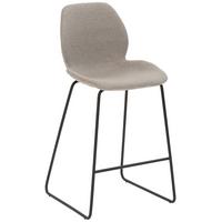 Barhocker My Solo ca. 49x97 cm Hellgrau - Hellgrau/Schwarz, KONVENTIONELL, Textil/Metall (49/97/52cm) - Livetastic