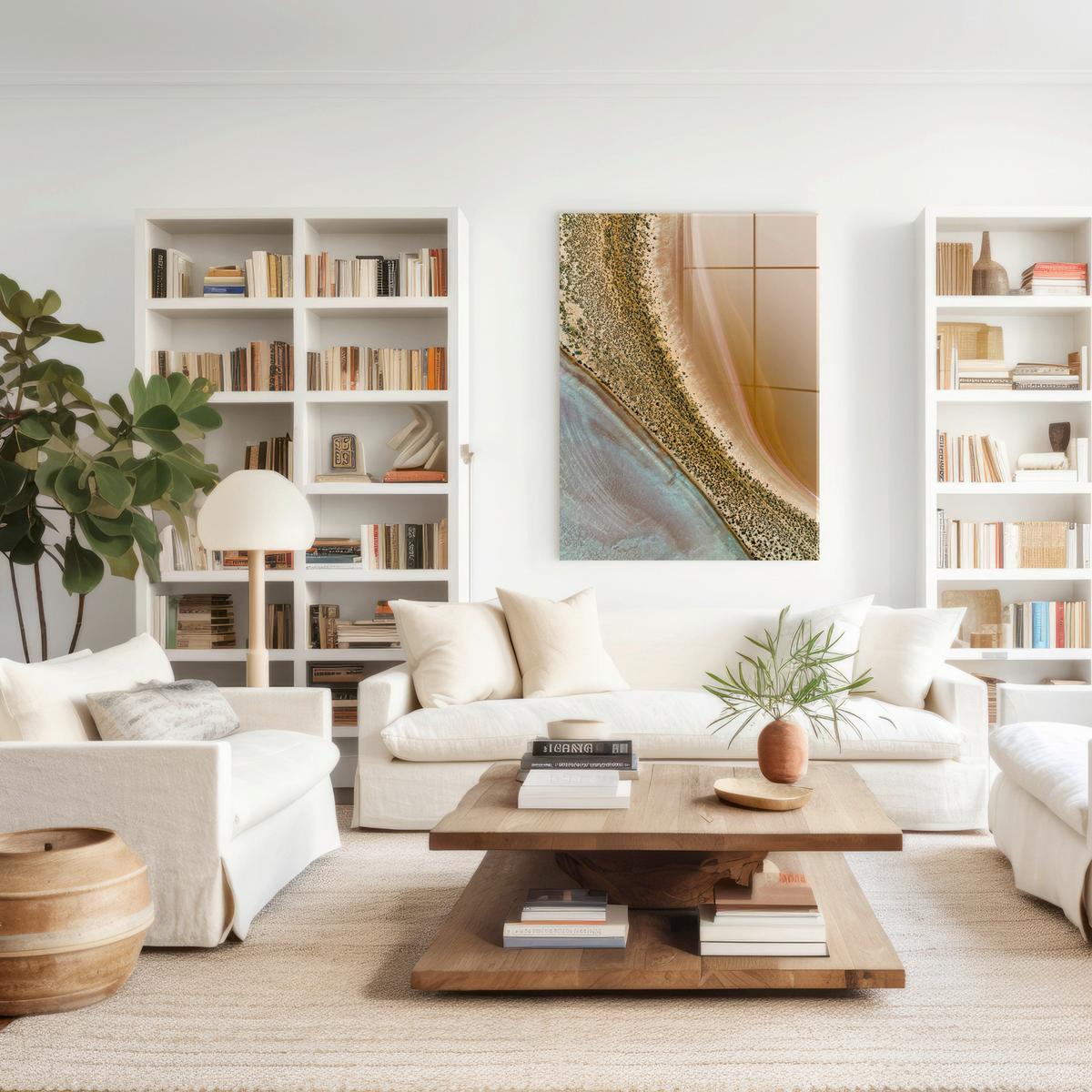 Glasbild Multicolor ca. 120x80cm - Multicolor, Basics, Glas/Papier (120/80cm)