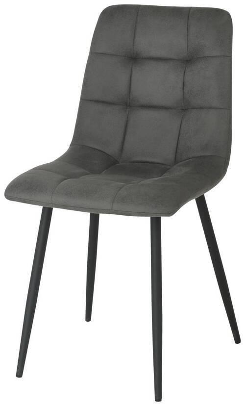 Scaun LECH - negru/gri, Konventionell, lemn/metal (45/88/55cm)