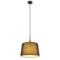 Viseča Svetilka 21629h Kikki - črna/naravne barve, Basics, kovina/tekstil (38/120cm) - Globo