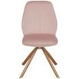 Stuhl in Rosa aus Samt - Goldfarben/Rosa, LIFESTYLE, Textil/Metall (44/89/62cm) - Premium Living Stuhl in Rosa aus Samt - Goldfarben/Rosa, LIFESTYLE, Textil/Metall (44/89/62cm) - Premium Living