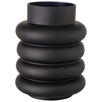 Vase Ribbo II in Schwarz - Schwarz, MODERN, Glas (15/20cm) - Premium Living