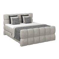 Postelja Boxspring Brisbane, Ekru Barva, 180x200 - črna/ekru, Trend, umetna masa/tekstil (180/200cm) - Premium Living