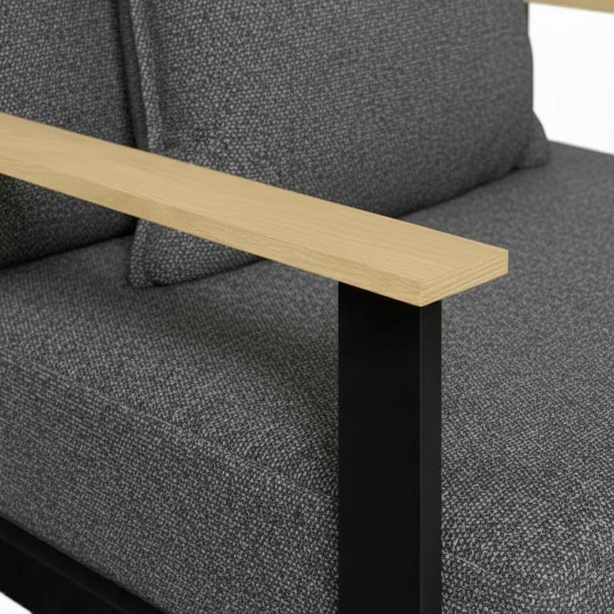 LOUNGEGRUPP FABRIZIA - grå, Modern, metall/trä - Bessagi Garden