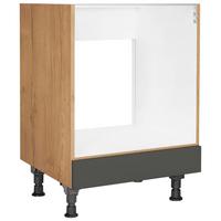 Herdumbauschrank Easytouch Grün - Eichefarben/Grün, MODERN, Holzwerkstoff (60,0/87,0/56,0cm) - Nobilia